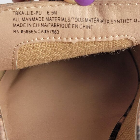 Treasure & Bond Womens 6.5 Tan Snake Print Slip On Mules Business Casual Office - Picture 9 of 11